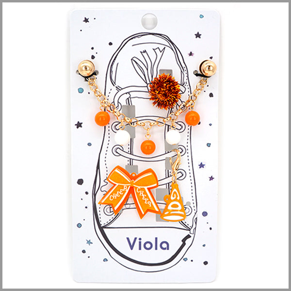 Gameday Show Charms Orange and White