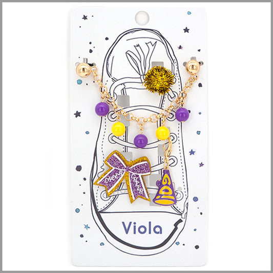 Gameday Show Charms Purple and Yellow