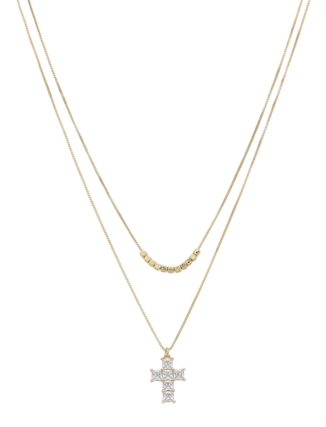 Gold offers Layered Cross Pendant Necklace