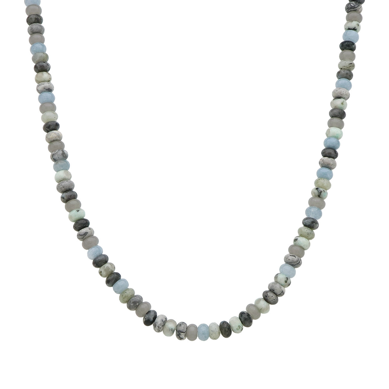 Dark Grey Multi Color Beaded "Candy" Beaded 16"-18" Necklace