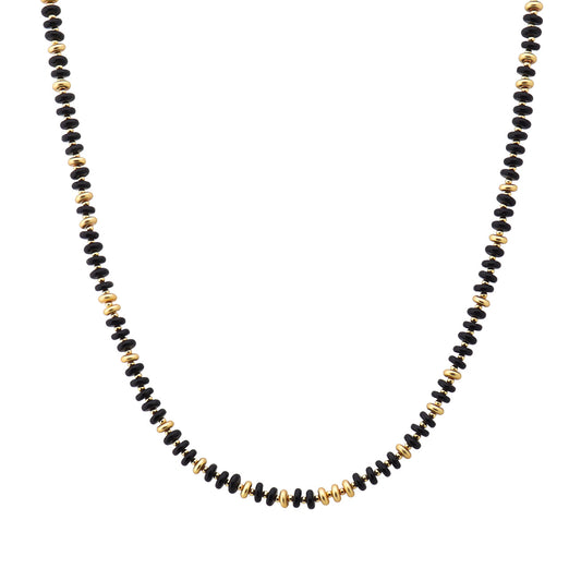 Black Multi Color Beaded 16"-18" Necklace