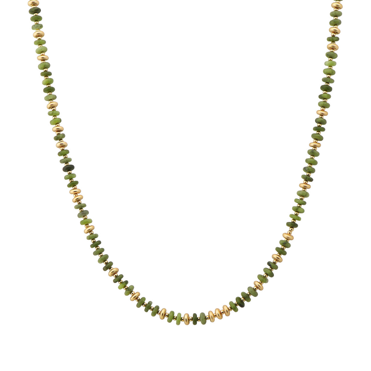 Green Multi Color Beaded 16"-18" Necklace