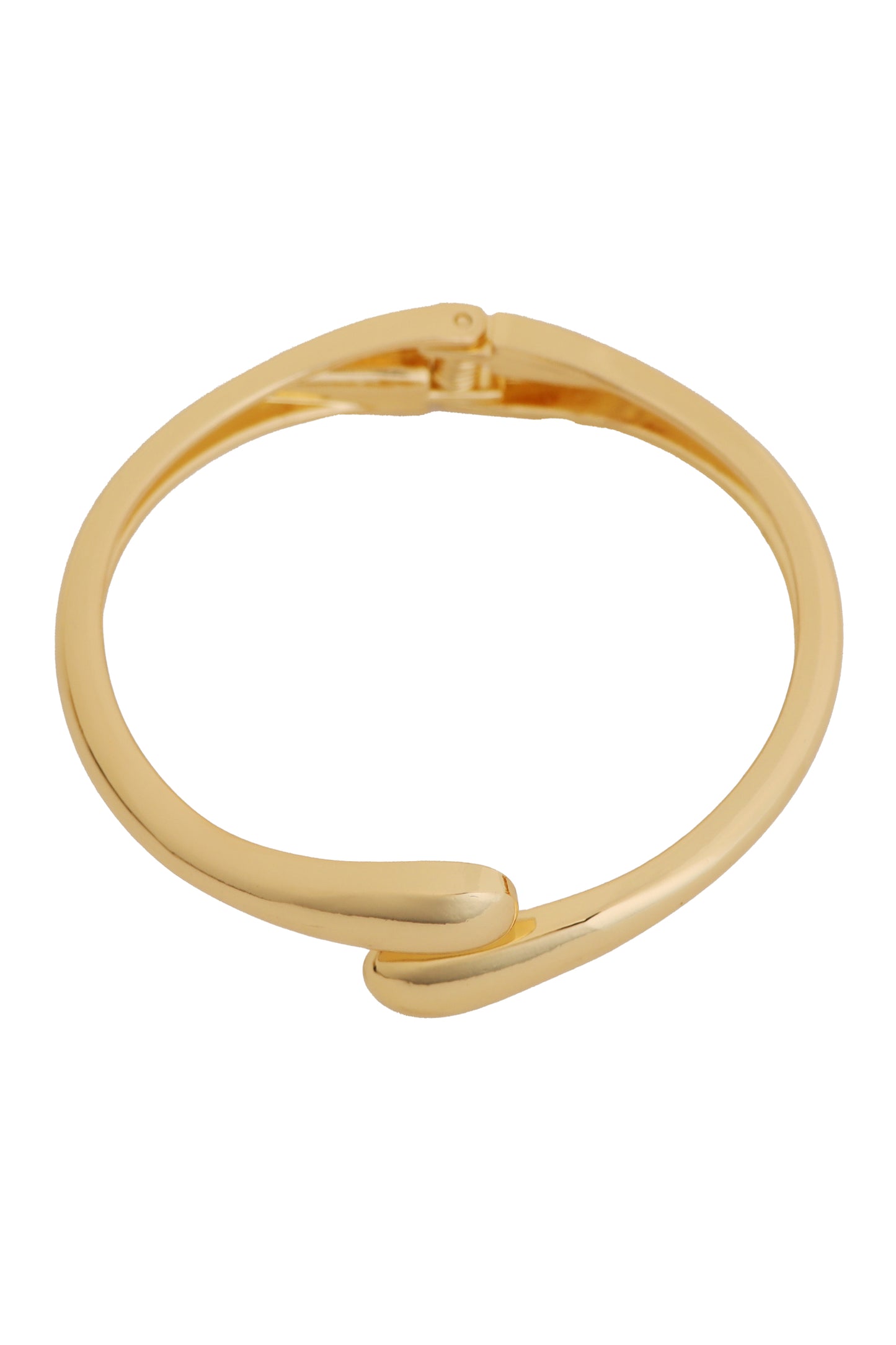 Gold Hinged Open Bangle