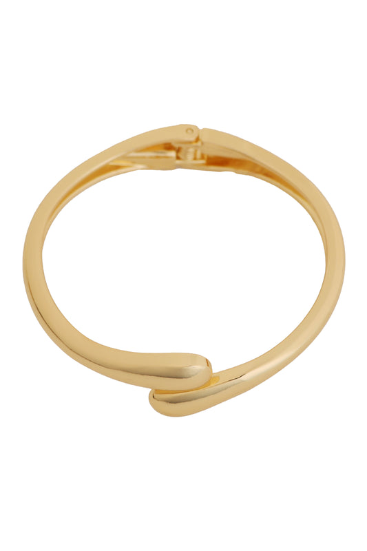 Gold Hinged Open Bangle