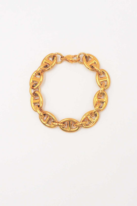 Stainless Steal Oval Chain Link Bracelet 7.5"