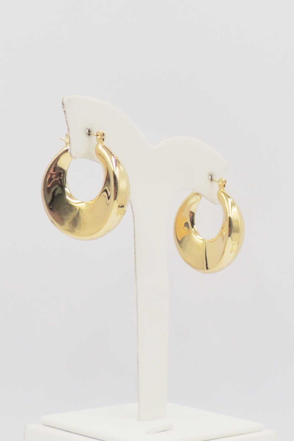 Gold Tubed Hoop 1.25" Stainless Steel Earring