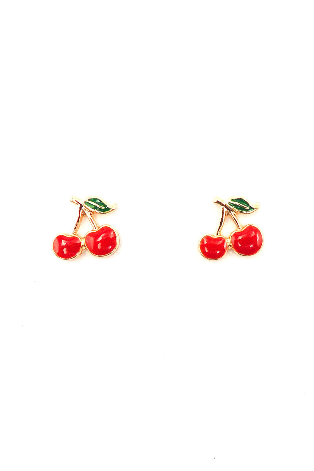Red Cherry Small .5" Stud Earrings