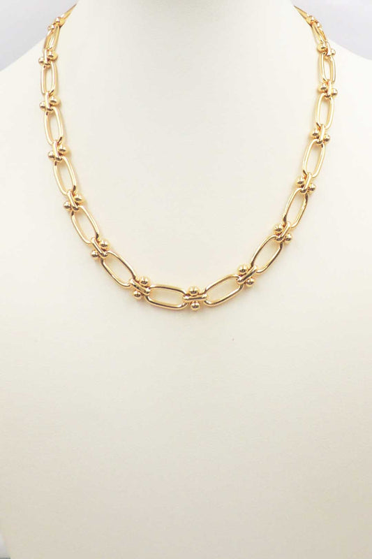 Gold Open Clip Chain 16"-18" Necklace