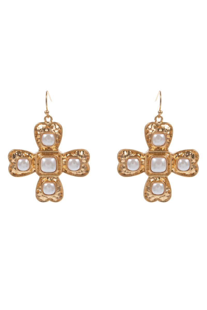 Gold Filigree with Pearl Drop 1.75" Earring