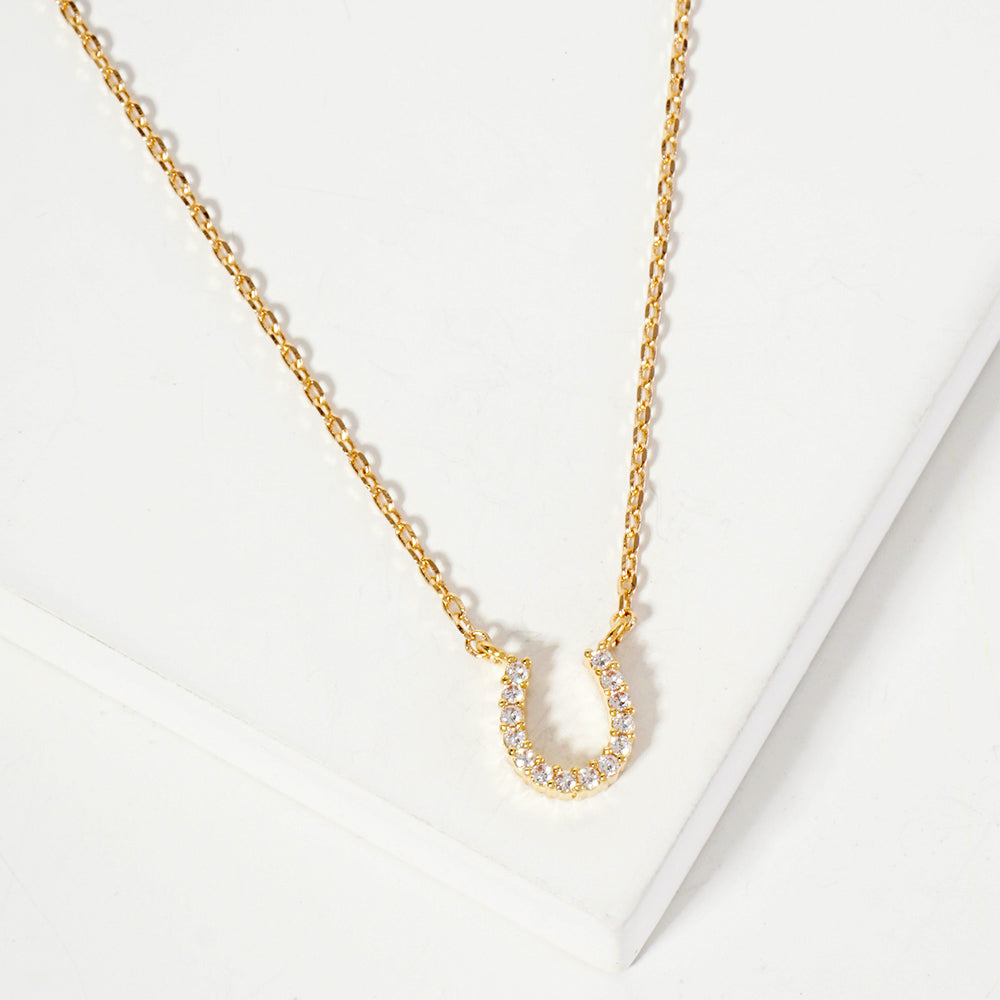 CZ Horseshoe 16"-18" Necklace
