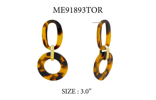 Totouise Acrylic 2 Drop 1.5" Earring