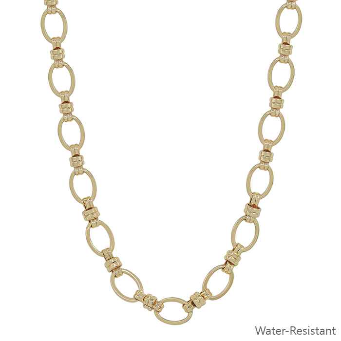 Water Resistant Chunky Chain 16"-18" Necklace