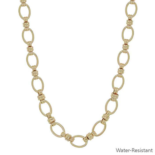 Water Resistant Chunky Chain 16"-18" Necklace
