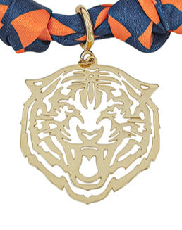 Gold Tiger Cutout Scarf Charm