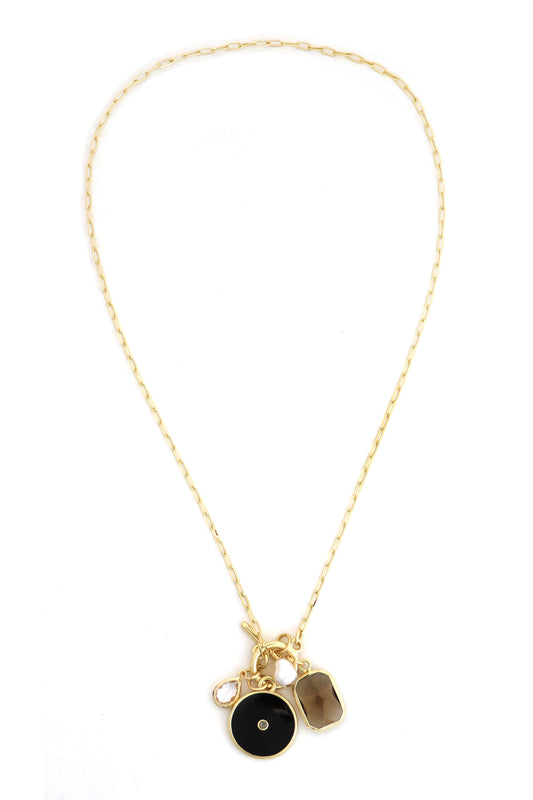 Gold 16"-18" Chain with Natural Stone Charms