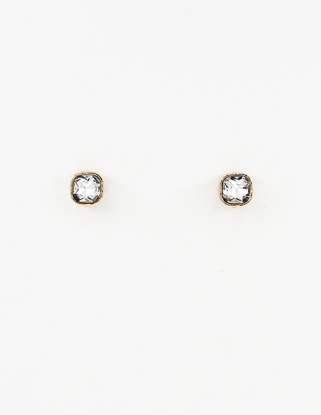 Clear .5" Studs with Gold Hardware