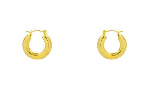 Stainless Steel .5" Puffy Hoop Earring