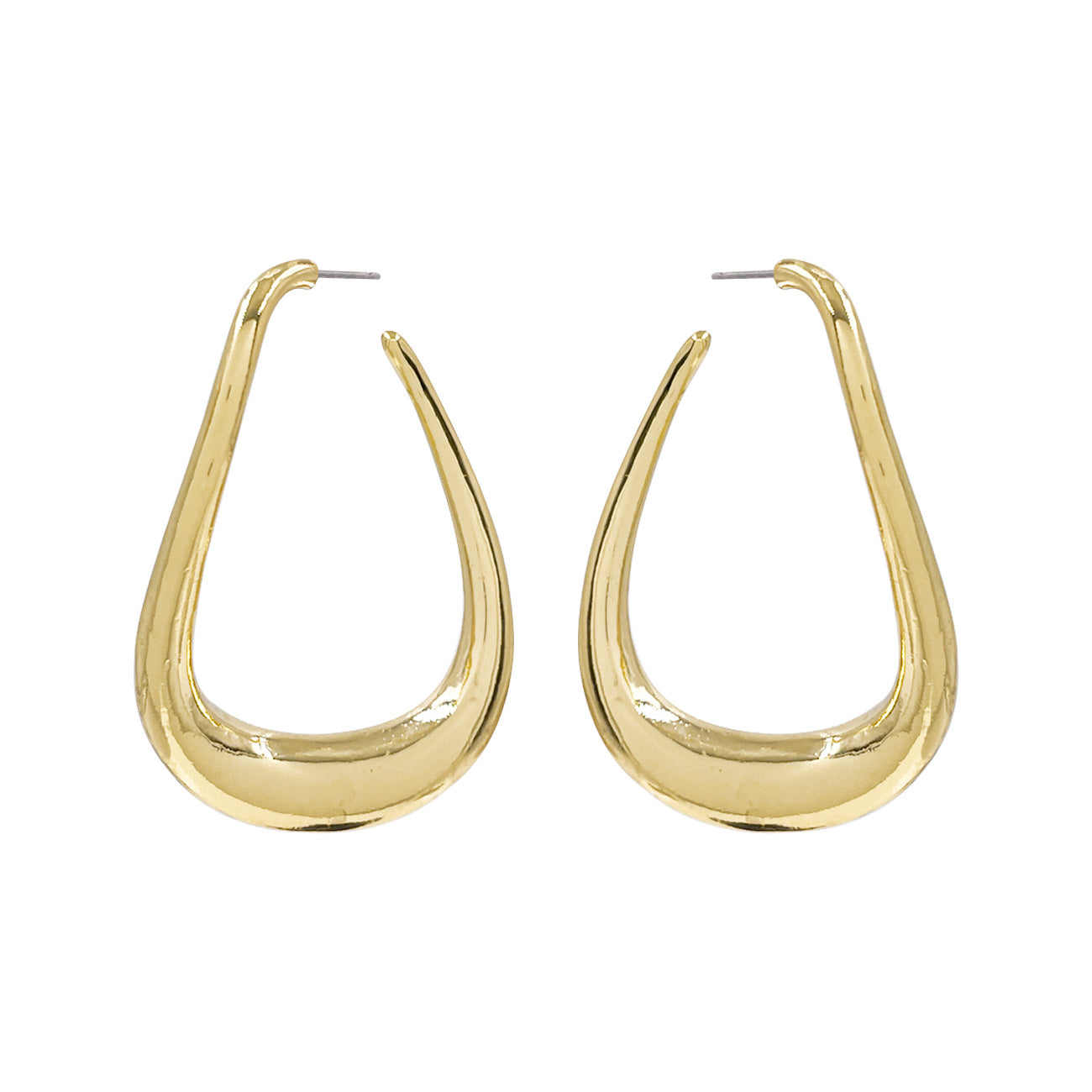 Gold Metal Hoop Earring