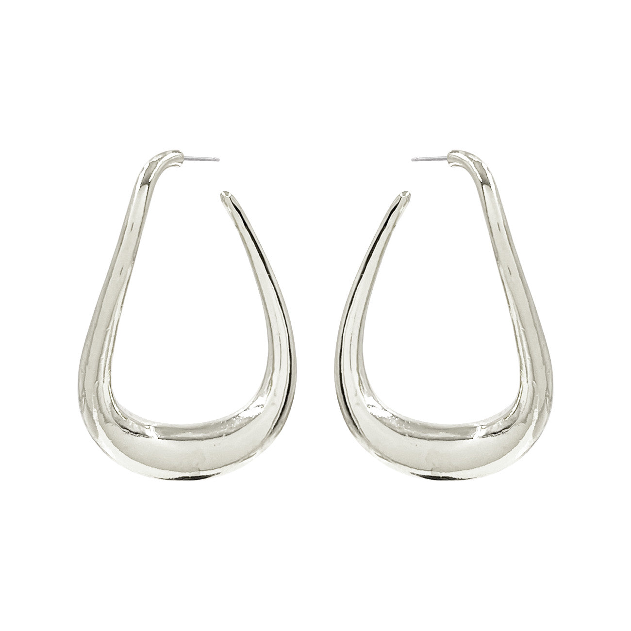 Silver Metal Hoop Earring