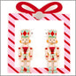 Pink and Teal Nutcracker Stud 2" Earring