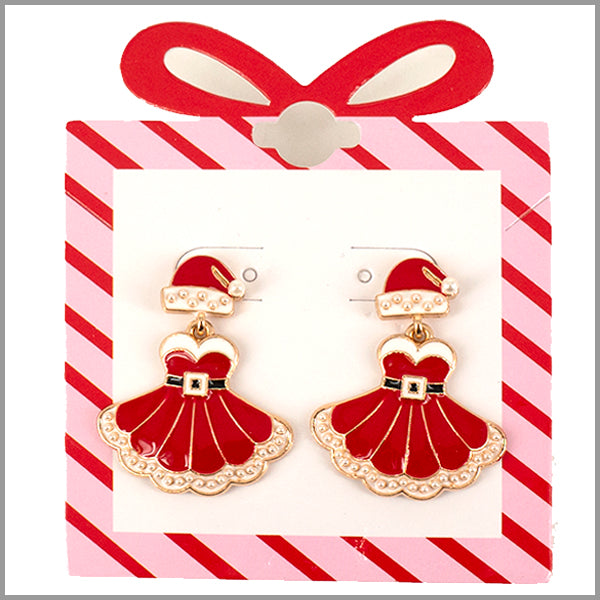 Christmas Santa Style 2" Earring