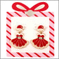 Christmas Santa Style 2" Earring