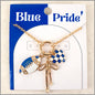 Gameday Charm Necklace with Football, Bow, and Heart 16"-18" Necklace