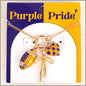 Gameday Charm Necklace with Football, Bow, and Heart 16"-18" Necklace