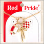 Gameday Charm Necklace with Football, Bow, and Heart 16"-18" Necklace
