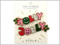 Holly Jolly Seed Bead Pins, Great for Backpacks, Hats, Jackets, Ect.