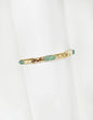 Gold Bracelet with Blue Crystal Accents Stretch Bracelet, Great for Stacking!