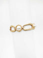 Pearl and Open Gold Stretch Bracelet