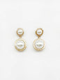 Pearl Double Circle 1" Earring