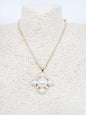 Gold Chain with Pearl Cross Charm 16"-18" Necklace