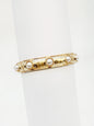 Hammered Gold with Coin Pearl Stud Stretch Bracelet