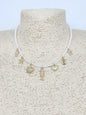 Pearl Beaded Necklace with Sealife Charms 16"-18" Necklace