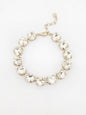 Black Diamond Square Stone with Gold Hinged 7.25" Bracelet