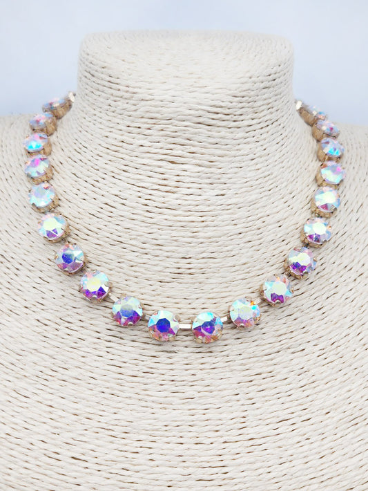 AB Stone Crystal 16"-18" Necklace