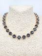 Black Diamond Stone Crystal 16"-18" Necklace