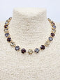 Black Diamond Multi Color Crystal 16"-18" Necklace