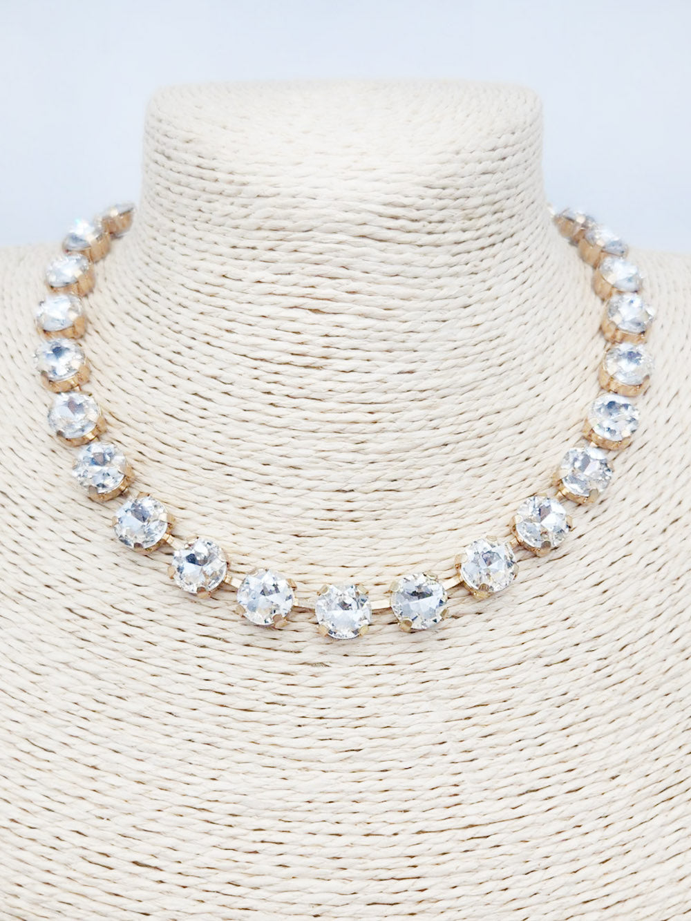 Clear Stone Crystal 16"-18" Necklace