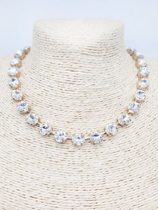 Clear Stone Crystal 16"-18" Necklace