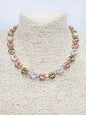 Brown/Topaz Multi Color Crystal 16"-18" Necklace