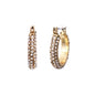 Gold 20MM Rhinestone Huggie Hoop Earring