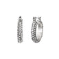 Silver 20MM Rhinestone Huggie Hoop Earring