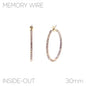 Gold Rhinestone 40MM Hoop Earring