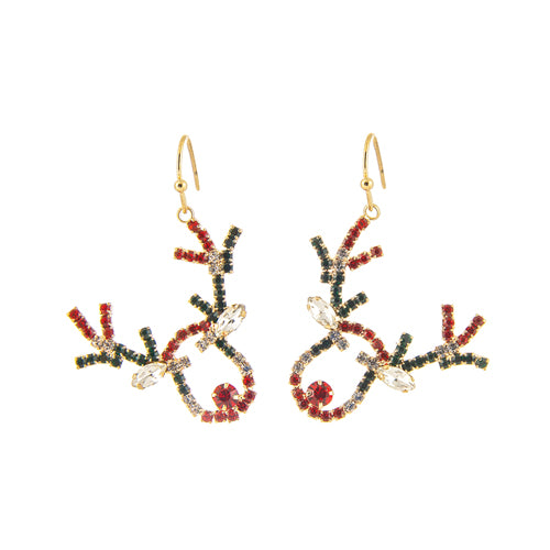 Reindeer Crystal Earring
