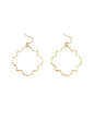 Hammered Gold Textured Open Geometric 1.5" Earring