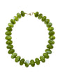 Olive Green Acrylic Large Beaded Oval 16"-18" Necklace