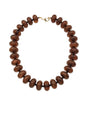 Brown Acrylic Large Beaded Oval 16"-18" Necklace